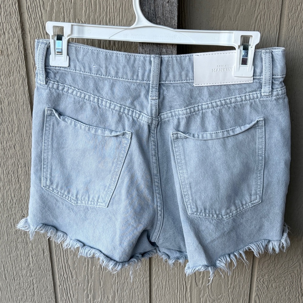 7 for all Mankind Light Blue Denim Women Shorts - Picture 11 of 11